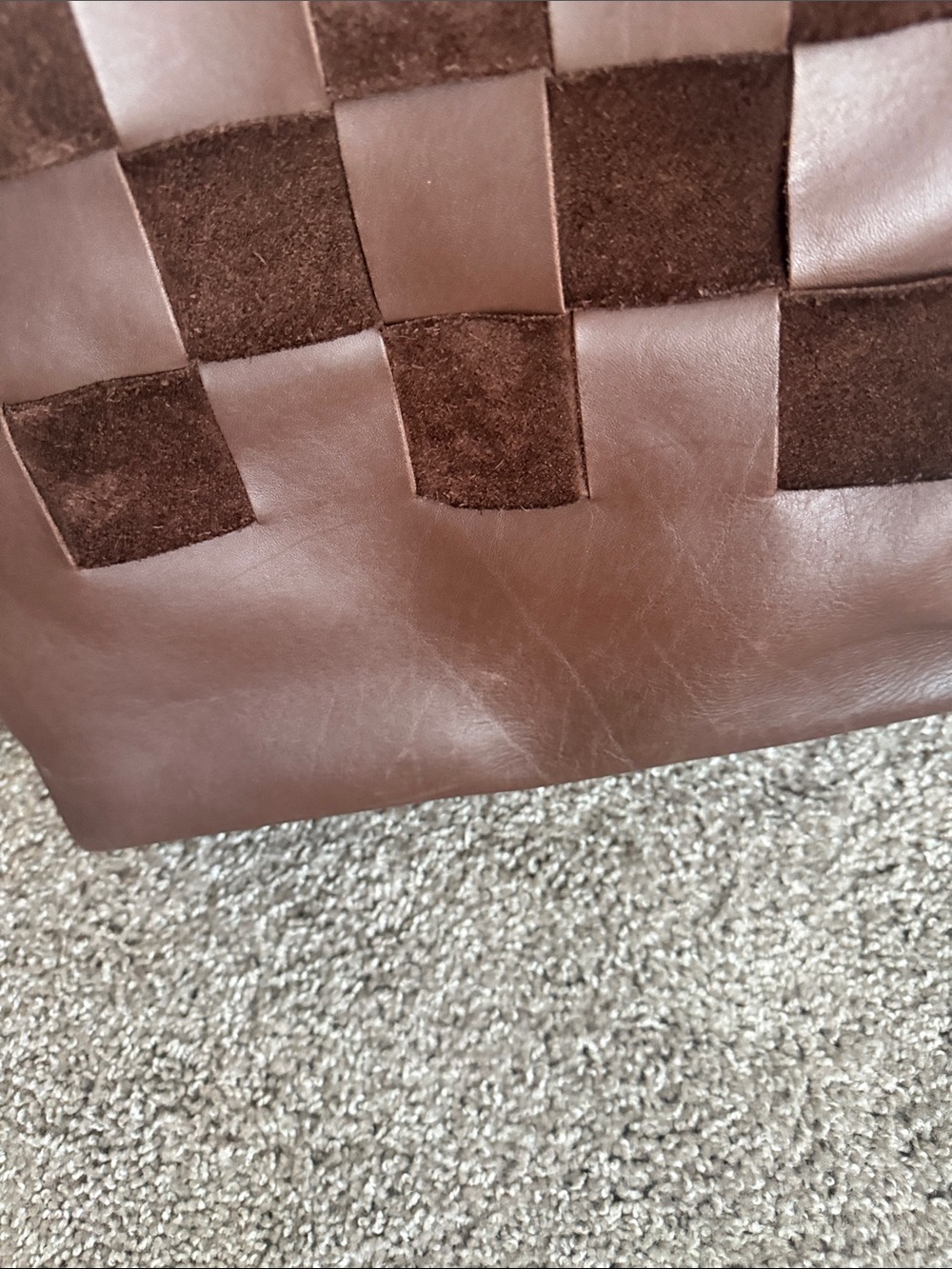 Madewell The Basketweave Tote in Leather and Suede - Picture 7 of 7